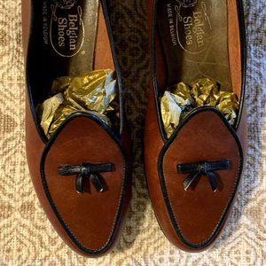 Belgian Shoes Cognac Leather Travelette 5.5 N